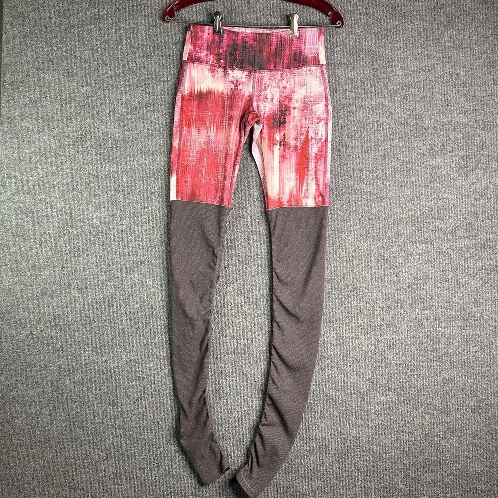 Alo Yoga Goddess Ribbed Leggings High Waist Womens Size Xs‎ Pink Gray